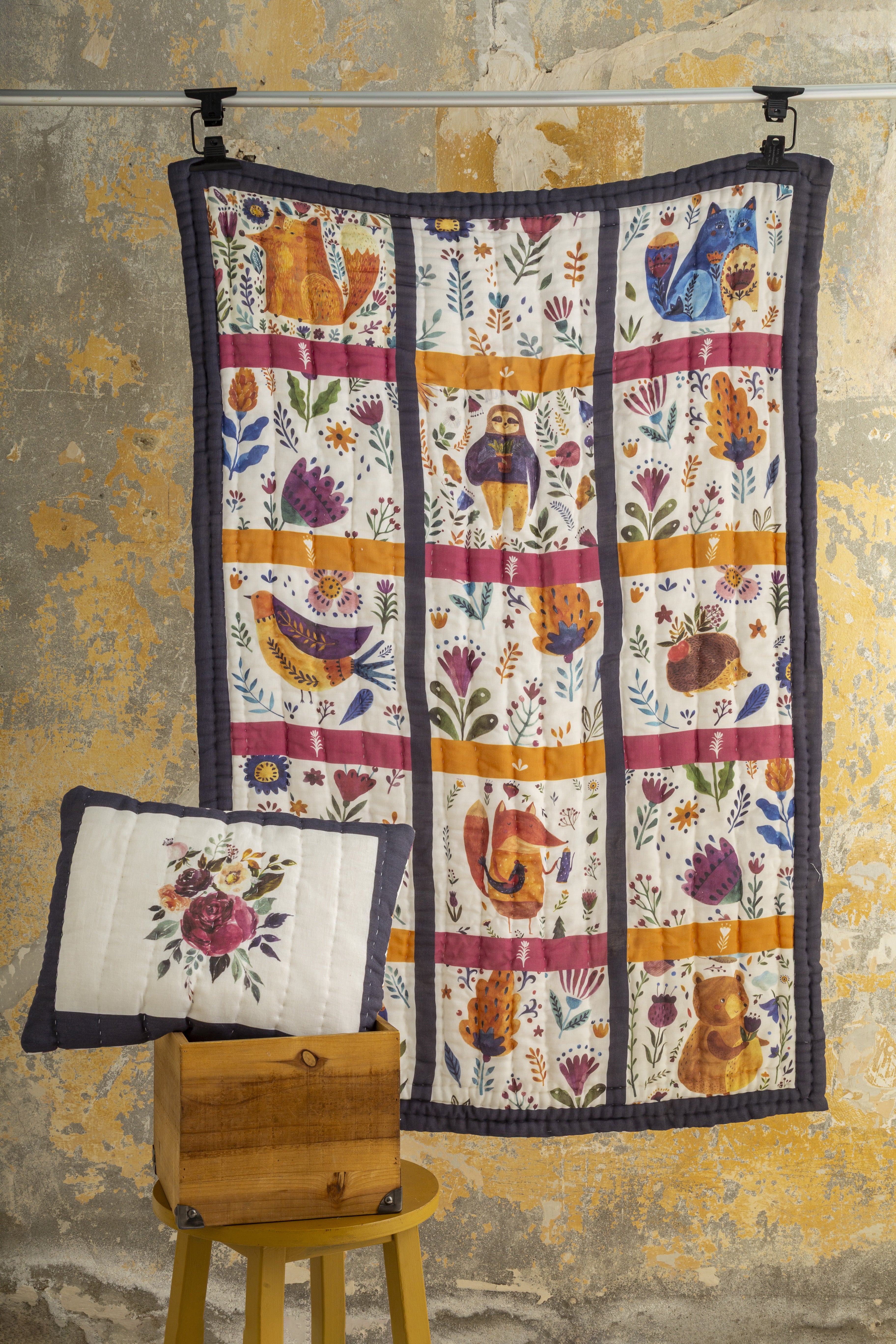 Animals El Yapımı Organik Pamuk Çocuk Yatak Örtüsü - uniqlooms.com