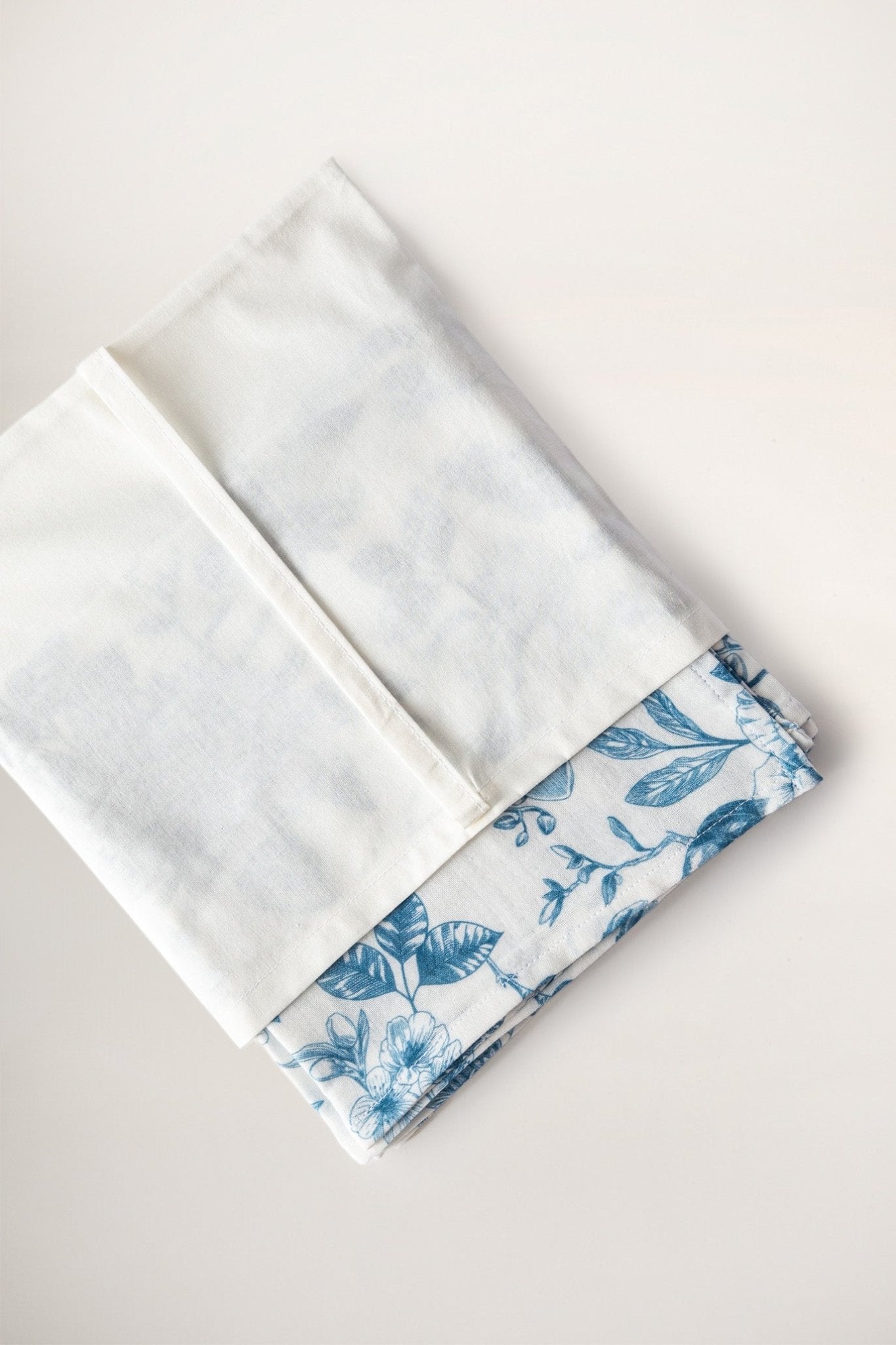 Azure Garden Çiçek Desen 4'lü Organik Müslin Servis Peçete Seti - uniqlooms.com