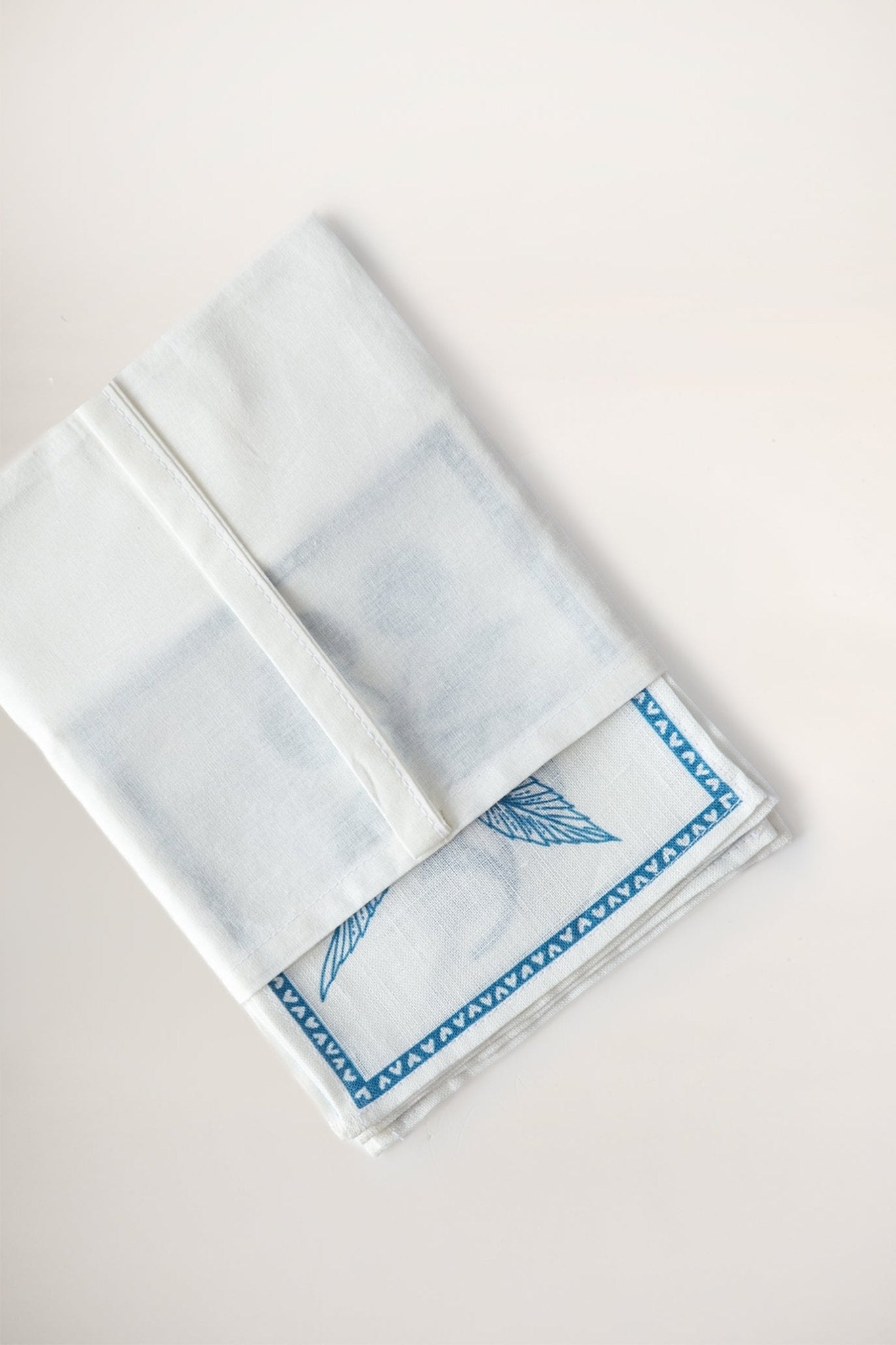 Azure Garden Keten 6'lı Kokteyl Peçete Seti - uniqlooms.com