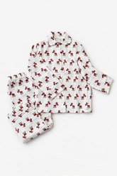 Elephant Donkey Desenli Organik Müslin Pijama Takımı