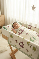 Elephant El Yapımı Organik Pamuk Bebek Yatak Örtüsü Takımı