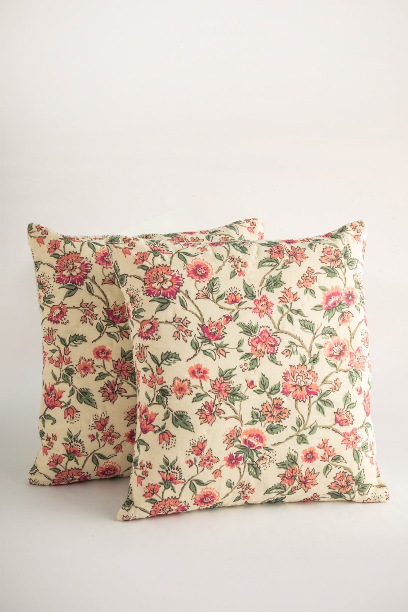 Heaven Çiçek Desenli El Yapımı 2'li Yastık Kılıfı - uniqlooms.com