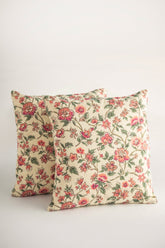 Heaven Çiçek Desenli El Yapımı 2'li Yastık Kılıfı - uniqlooms.com