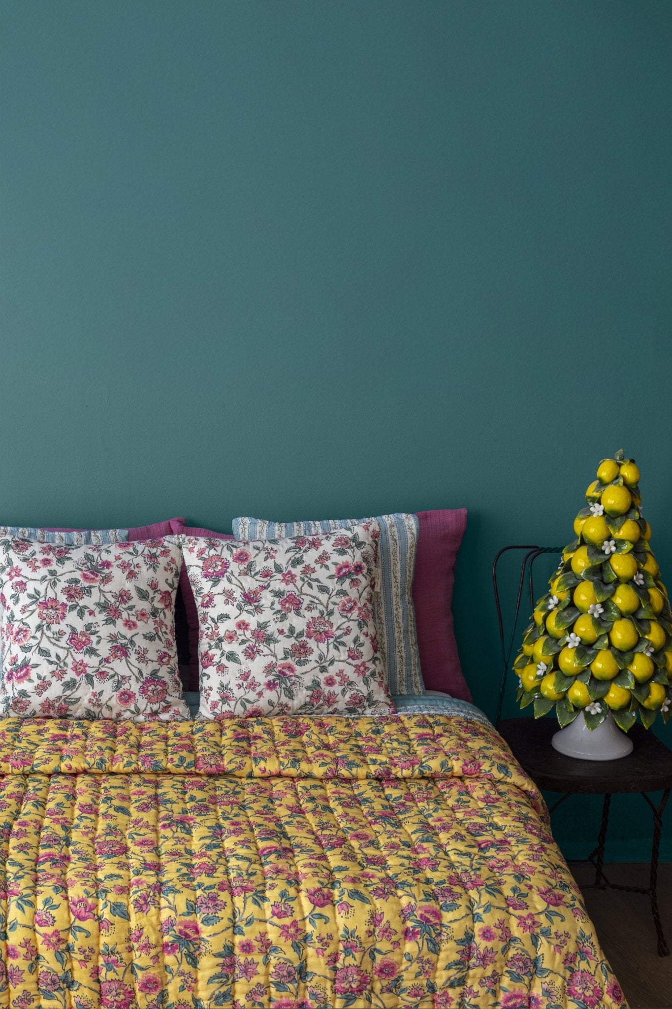 Heaven Gül Desenli El Yapımı 2'li Yastık Kılıfı - uniqlooms.com