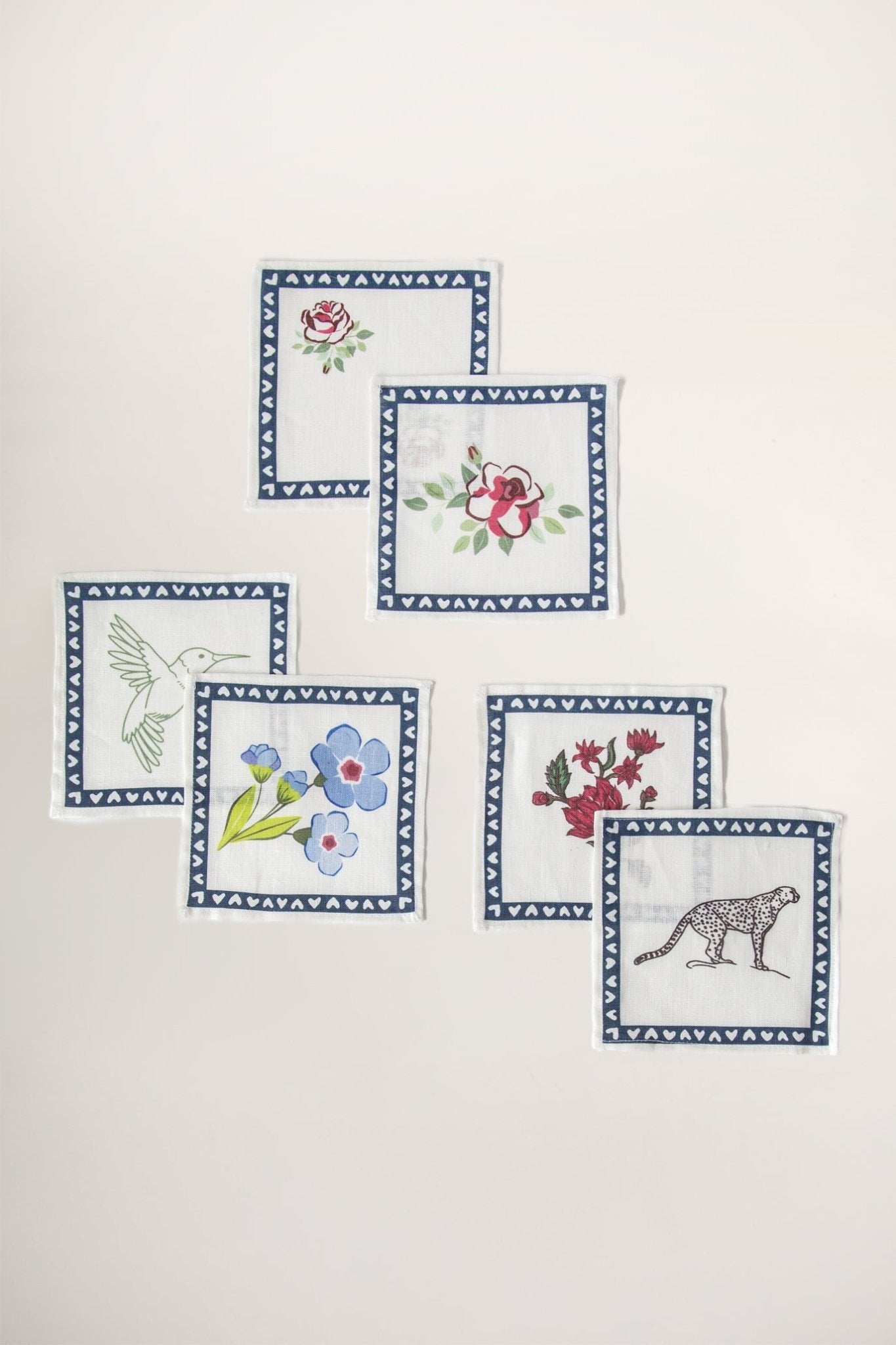 Heaven Keten 6'lı Kokteyl Peçete Seti - uniqlooms.com