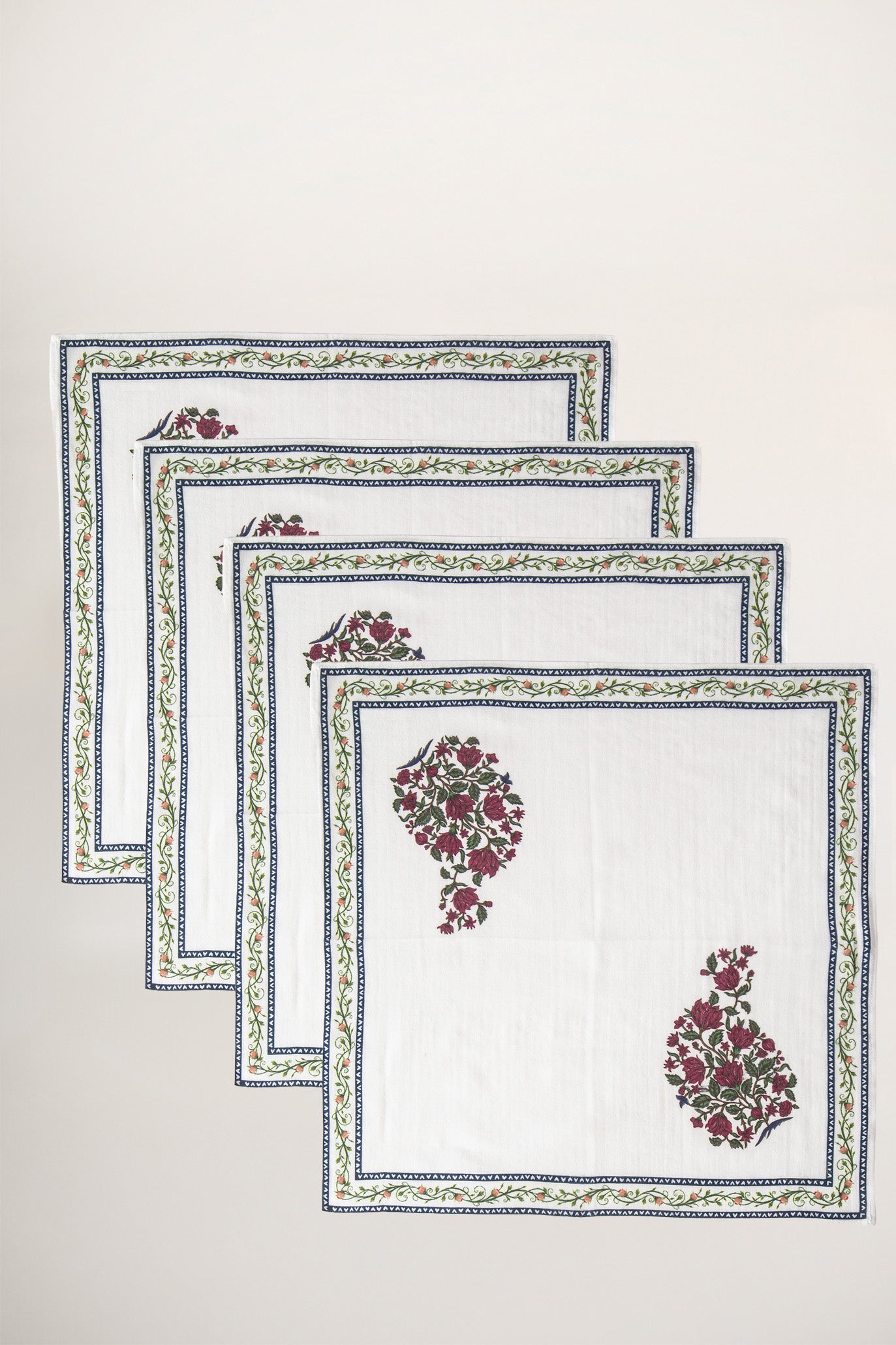 Heaven Motif Desen 4'lü Organik Müslin Servis Peçete Seti - uniqlooms.com