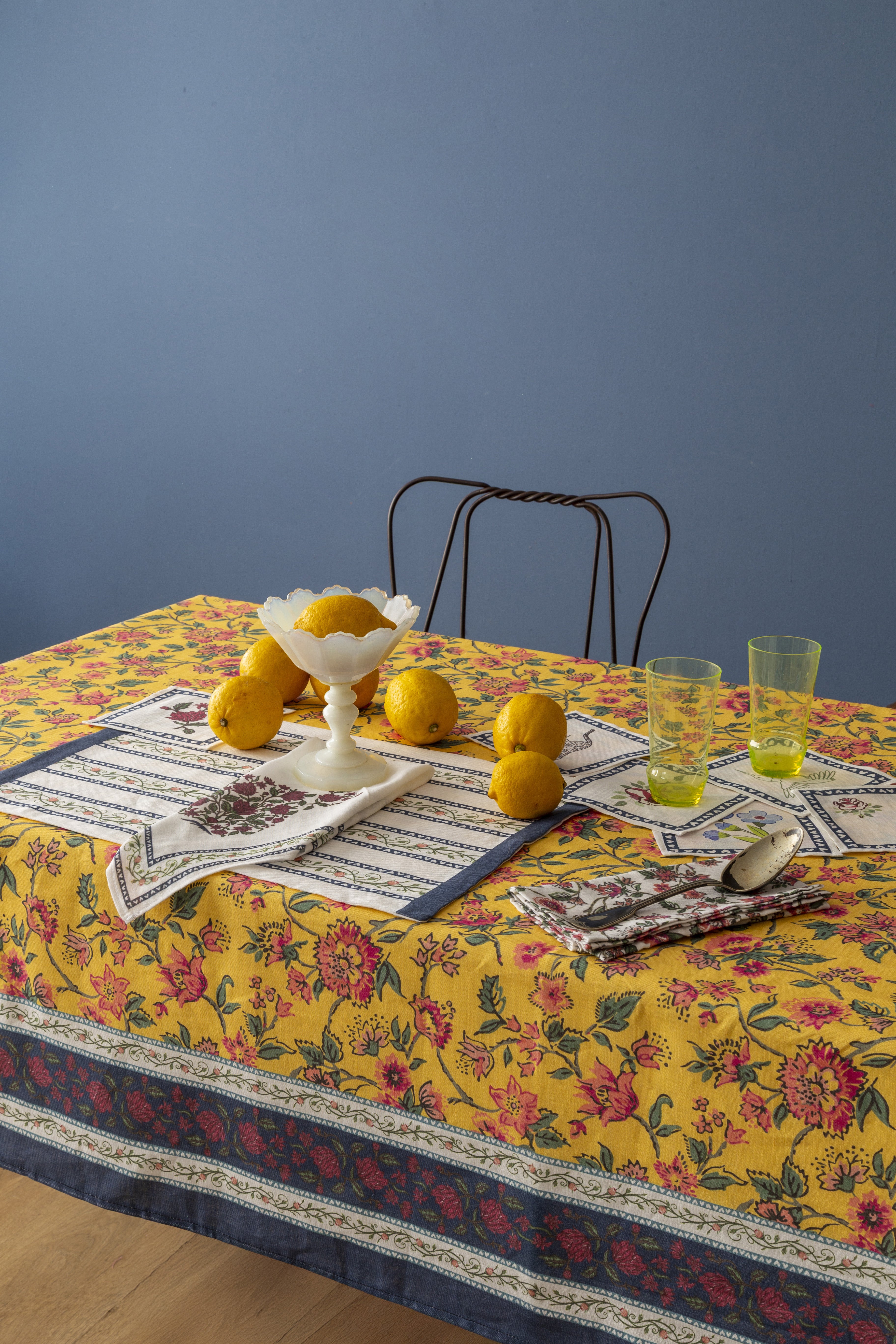 Heaven Motif Desen 4'lü Organik Müslin Servis Peçete Seti - uniqlooms.com