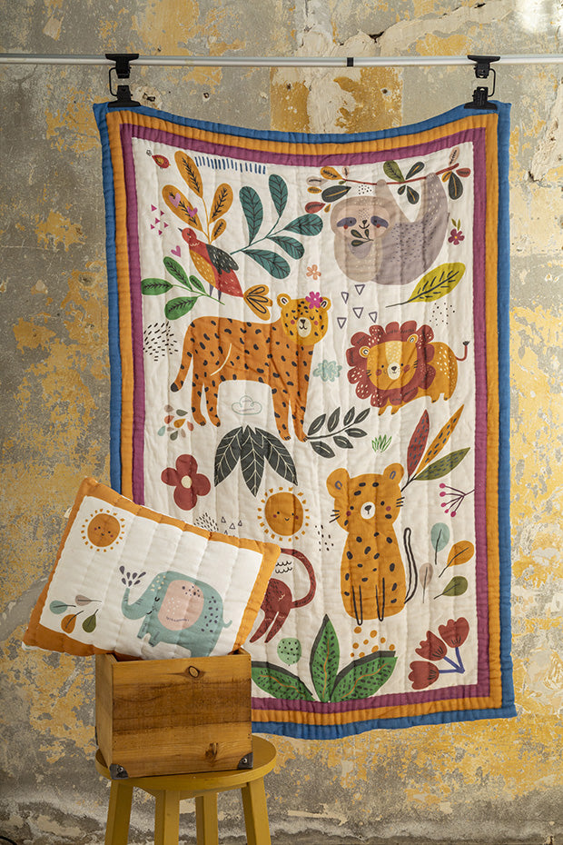 Jungle El Yapımı Organik Pamuk Çocuk Yatak Örtüsü - uniqlooms.com