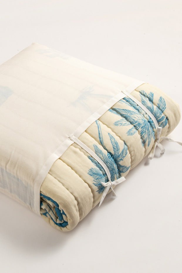 Lotus Organik Pamuk El Yapımı Yatak Örtüsü - uniqlooms.com