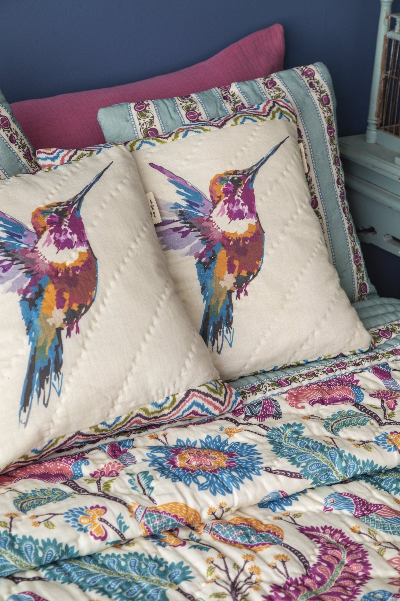 Natures Lulubaby Nar Desenli El Yapımı 2'li Yastık Kılıfı - uniqlooms.com