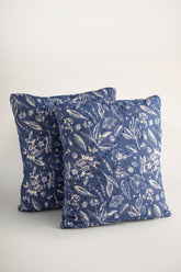 Plume Çiçek Desenli El Yapımı 2'li Yastık Kılıfı - uniqlooms.com