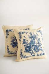 Plume Pano Desenli El Yapımı 2'li Yastık Kılıfı - uniqlooms.com