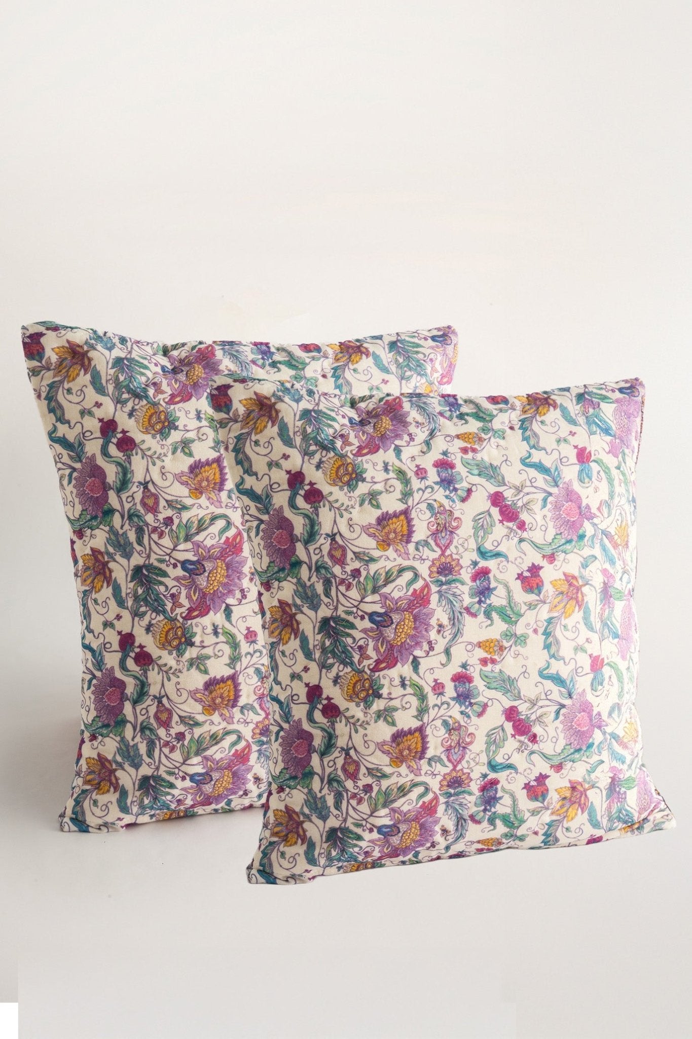 Roots Çiçek Desenli El Yapımı 2'li Yastık Kılıfı - uniqlooms.com