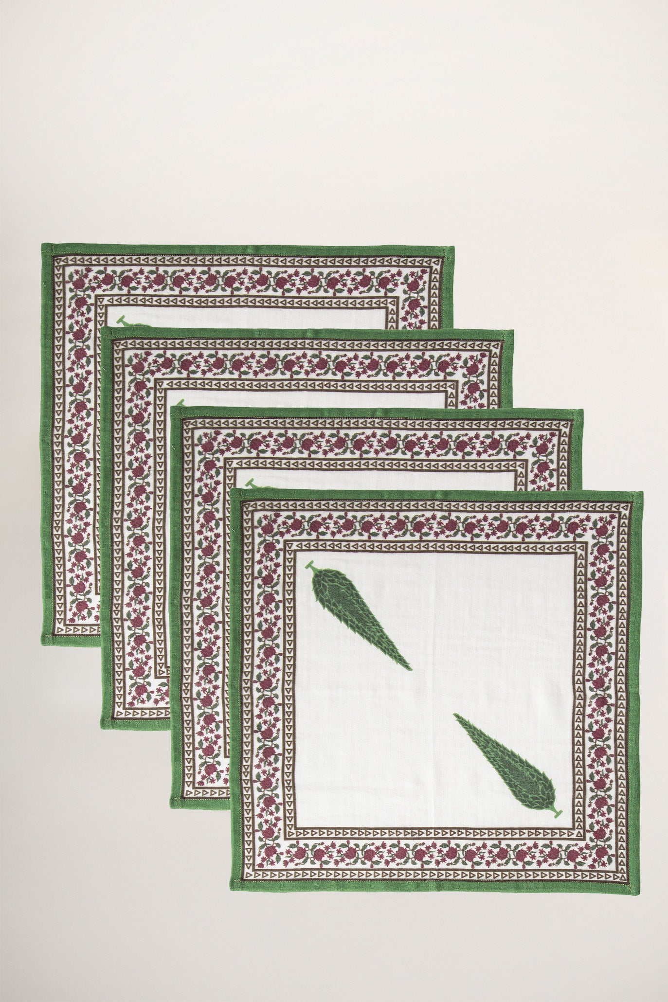 Tree Valley Ağaç Desen 4'lü Organik Müslin Servis Peçete Seti - uniqlooms.com