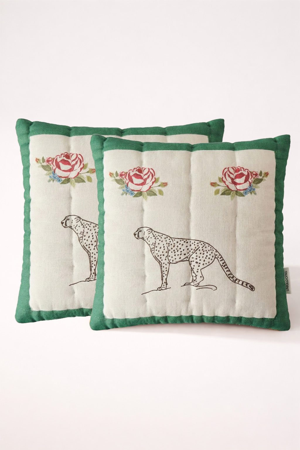 Cheetah El Yapımı 2'li Yastık Kılıfı