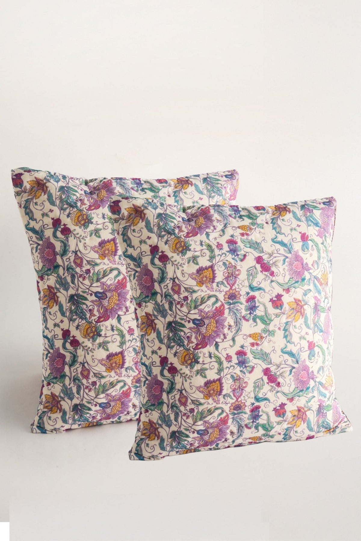 Roots Çiçek Desenli El Yapımı 2'li Yastık Kılıfı - uniqlooms.com