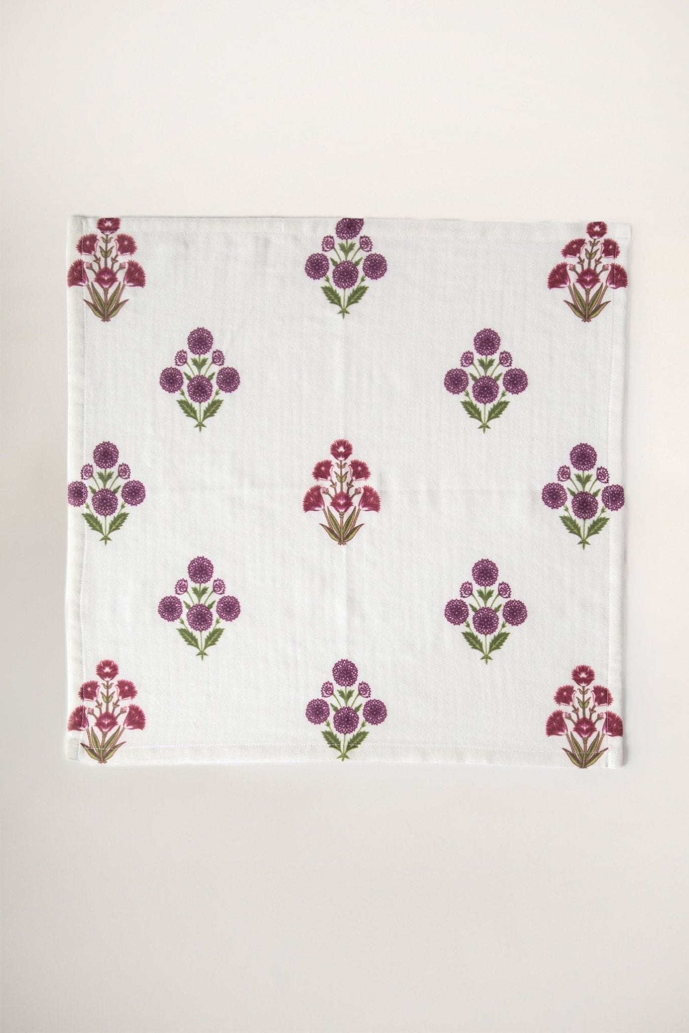 Tree Valley Çiçek Desen 4'lü Organik Müslin Servis Peçete Seti - uniqlooms.com